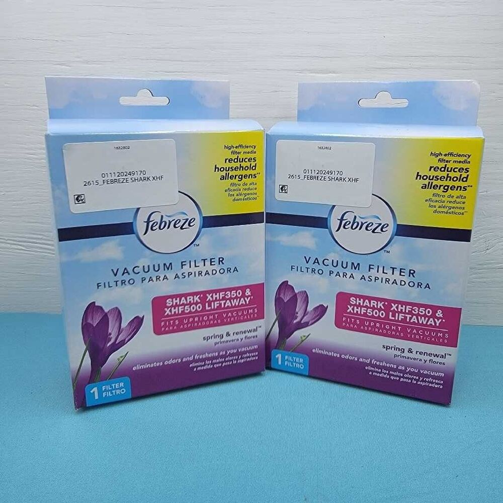 Febreze Vacuum Filters for Shark XHF350 XHF500 LiftAway Spring Renewal 2 Pack